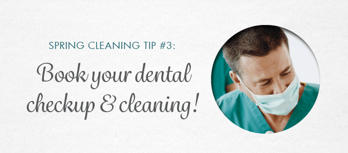 Keep your dental health in check by scheduling a checkup and cleaning